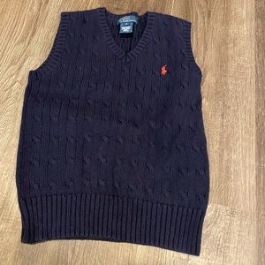 Size 6 navy Polo sweater vest - kids